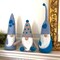 Handmade Blue Wool Gnome Set of 3 Winter Woodland Themed Home Accent Figurines